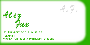 aliz fux business card